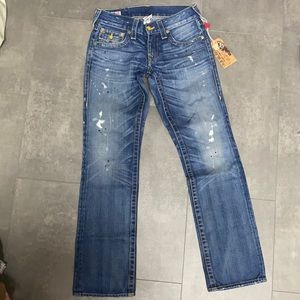 Authentic BNWT True Religion Brand Jeans Ricky straight leg fit.